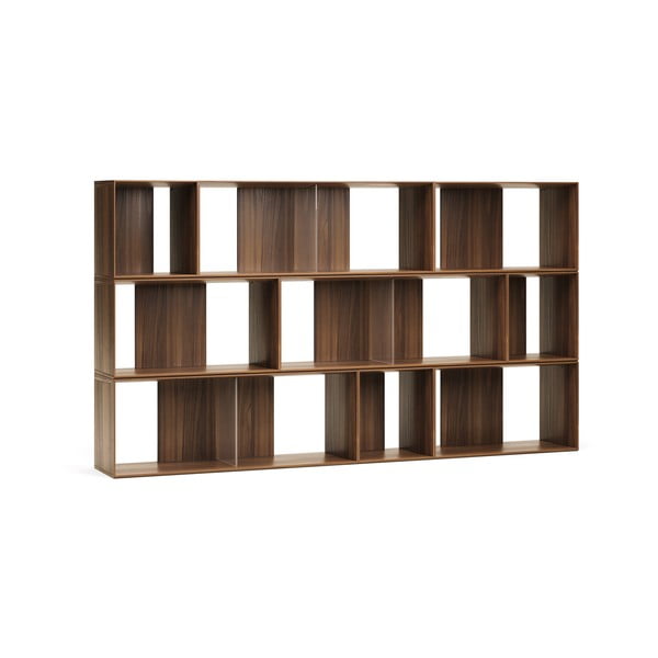 Modulárny policový systém v dekore orecha v prírodnej farbe 9 ks 202x114 cm Litto – Kave Home-image-2