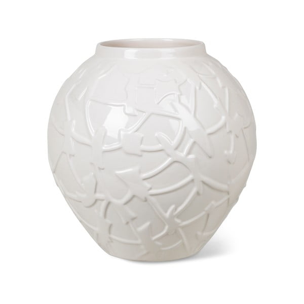Biela kameninová váza Kähler Design Relief, výška 20 cm