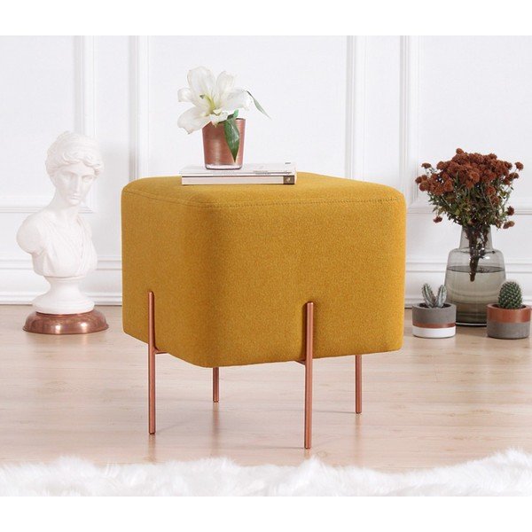 Taburet v horčicovej farbe Copper – Artie-image-1