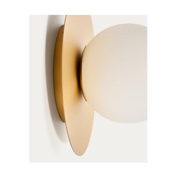 Biele/v zlatej farbe nástenné svietidlo ø 25 cm Brisia – Kave Home-image-3