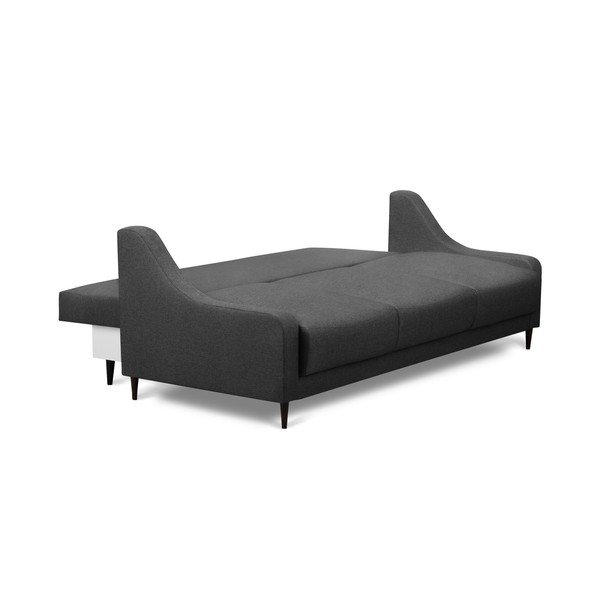 Tmavosivá rozkladacia pohovka s úložným priestorom Mazzini Sofas Ancolie, 215 cm-image-4