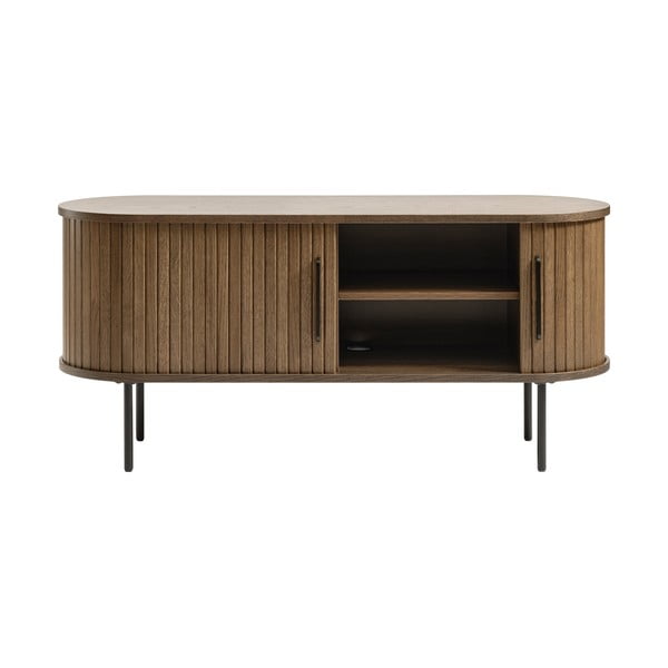 Hnedý TV stolík v dekore duba 120x56 cm Nola – Unique Furniture-image-4