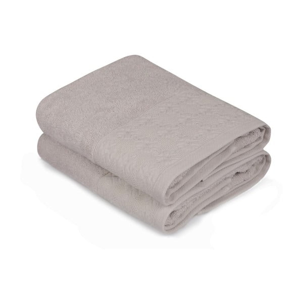 Sada dvoch béžových uterákov Provence, 90 × 50 cm