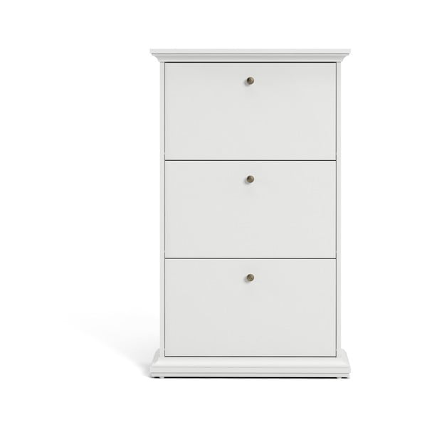 Biela výklopná skrinka na topánky Paris – Tvilum-image-3