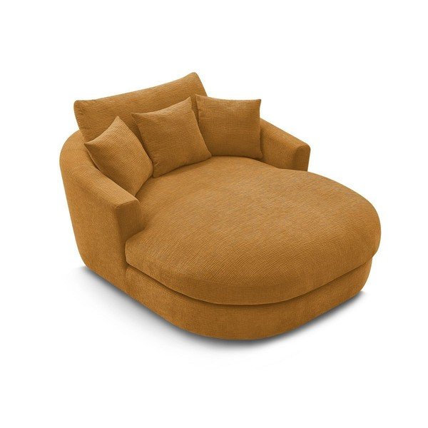 Žlté ženilkové kreslo Belem – Bobochic Paris-image-4