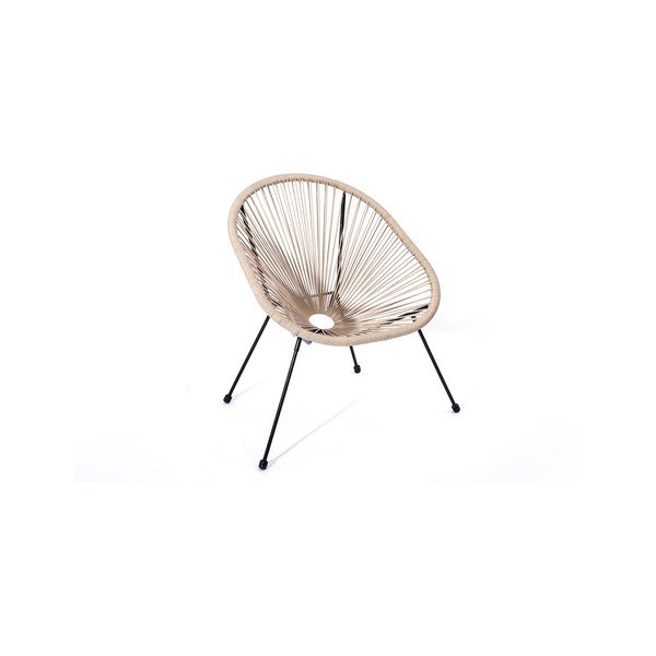 Béžové záhradné kreslo z umelého ratanu Le Bonom Avocado-image-4