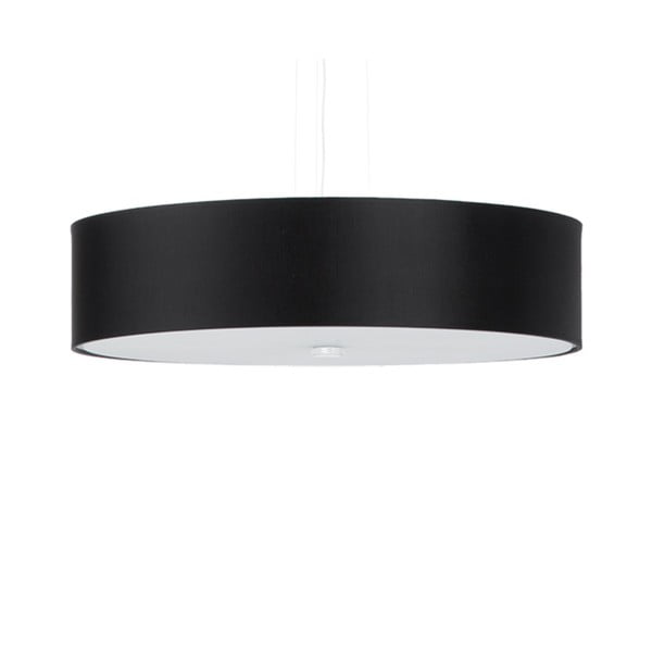 Čierne závesné svietidlo s textilným tienidlom ø 50 cm Herra – Nice Lamps