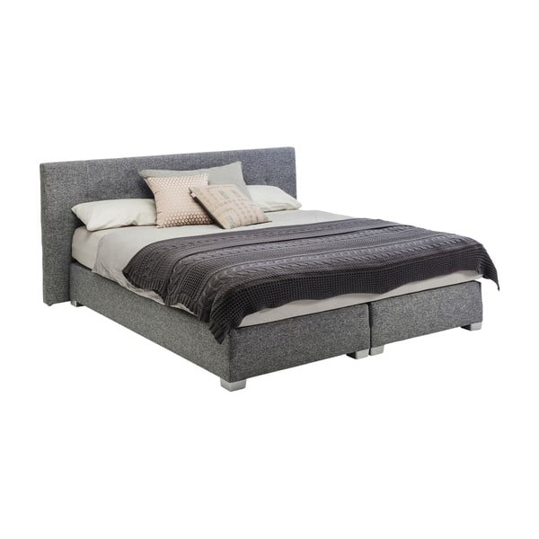 Sivá bo×spring posteľ Kare Design 5Star Lux, 180 x 200 cm