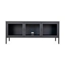 Čierny kovový TV stolík 130x55 cm Brisbane – House Nordic