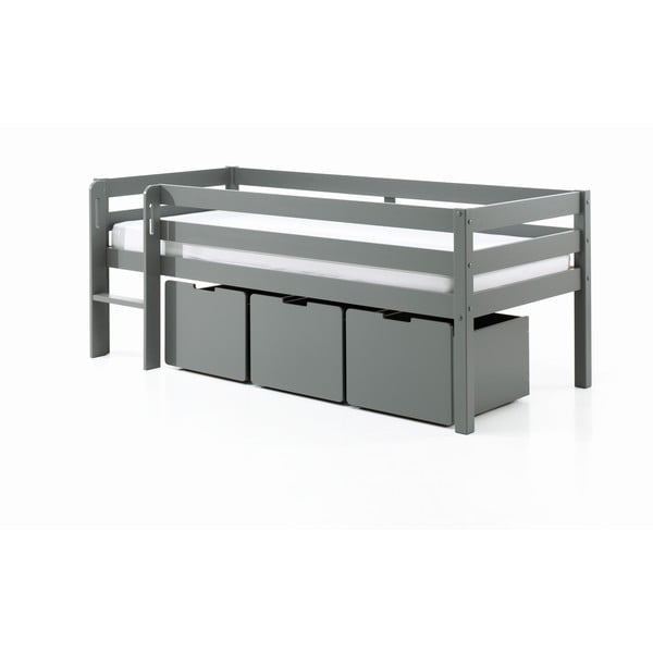 Sivé zásuvky pod detskú posteľ 3 ks Pino – Vipack-image-2