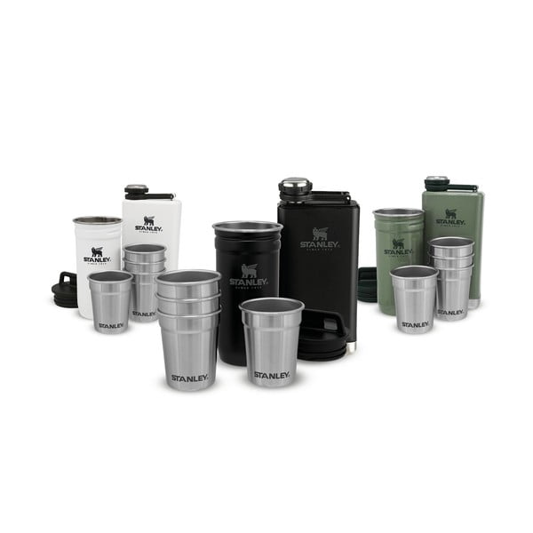 Čierna súprava ploskačky a štamperlíkov 6 ks z nehrdzavejúcej ocele 250 ml Adventure Black – Stanley-image-3