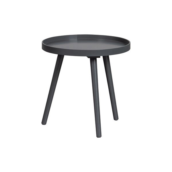 Tmavosivý odkladací stolík WOOOD Sasha, ø 41 cm-image-2