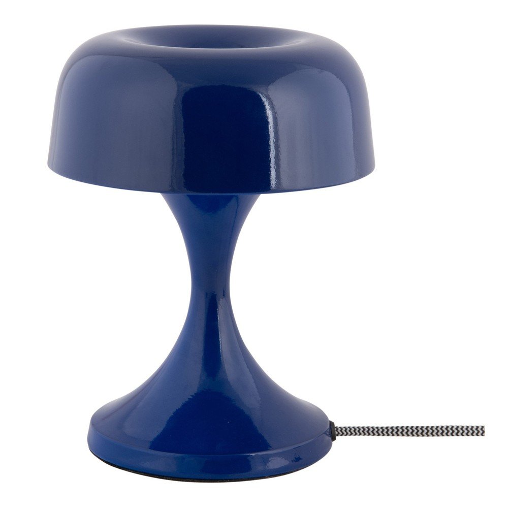 E-shop Modrá kovová stolová lampa (výška 20 cm) Moda Retro – Leitmotiv
