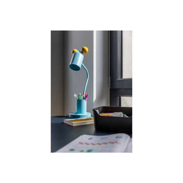 Svetlomodrá stolová lampa s kovovým tienidlom (výška 50 cm) Mouse – GTV-image-4