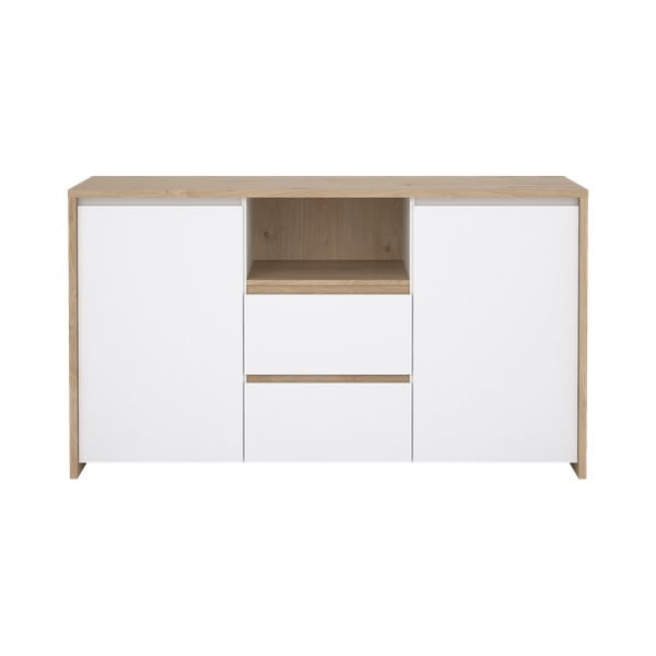 Biela/v prírodnej farbe komoda v dekore duba 149x84x48 cm Next – Tvilum