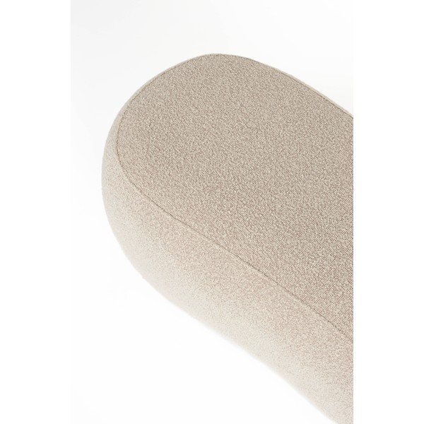 Béžová polstrovaná lavica z textílie buklé Noxx – White Label-image-4