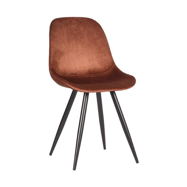 Zamatové jedálenské stoličky v tehlovej farbe v súprave 2 ks Capri – LABEL51