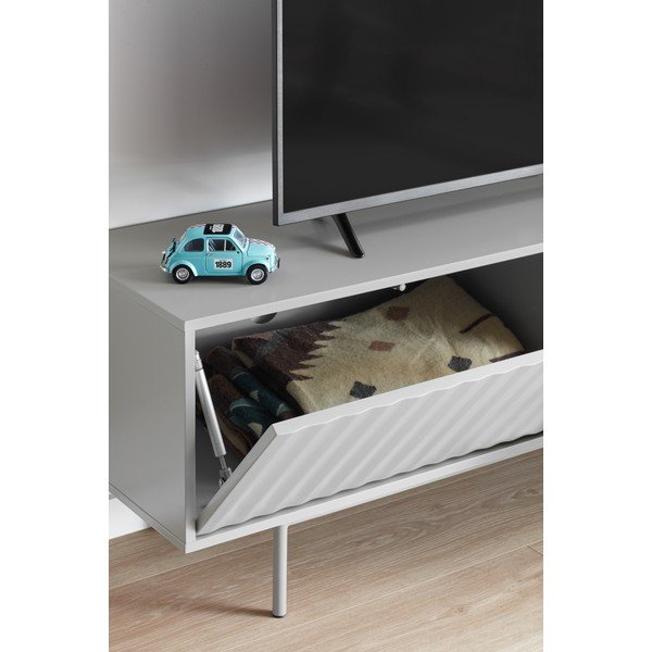 TV stolík v dekore duba v sivo-prírodnej farbe 140x52 cm Sierra – Teulat-image-2