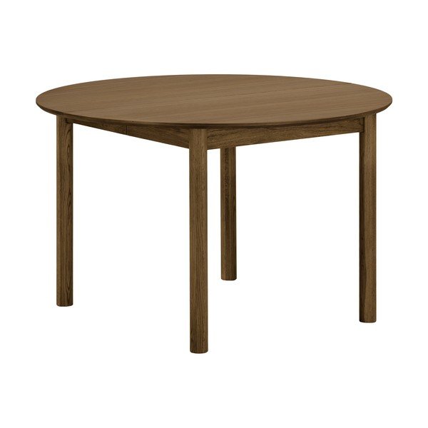 Okrúhly rozkladací jedálenský stôl s prídavnou doskou v dekore duba 120x220 cm Bundaberg – House Nordic