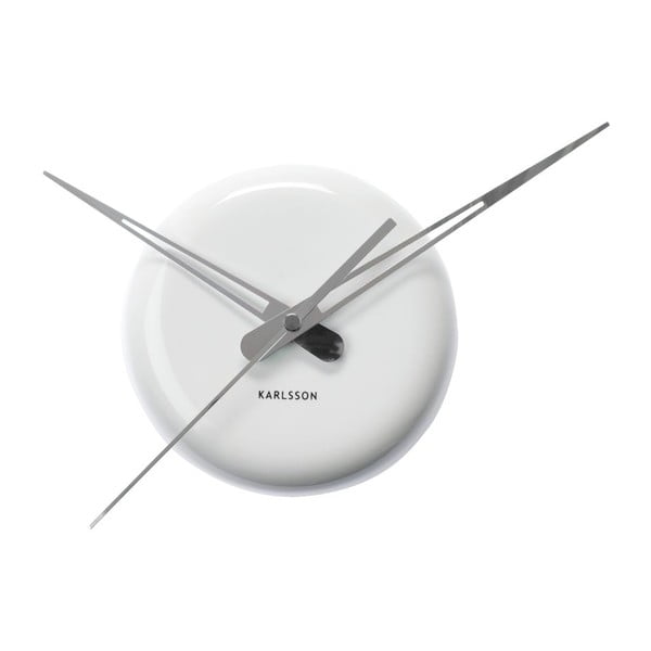 Biele nástenné hodiny Present Time Ceramic Dot