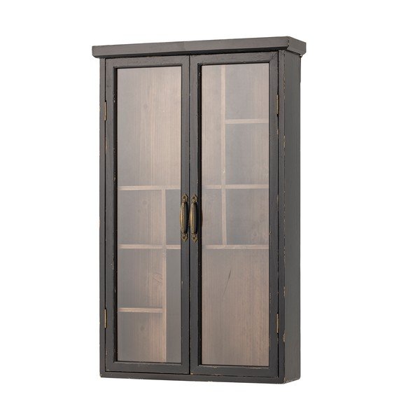 Čierna závesná vitrína z jedlového dreva 50x80x14 cm Hazem – Bloomingville-image-3