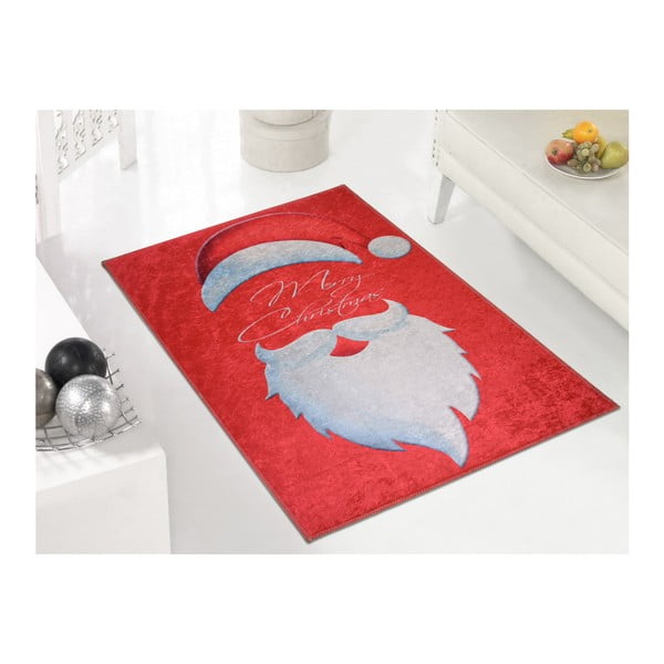 Bielo-červený koberec koberec Vitaus Santa, 50 × 80 cm