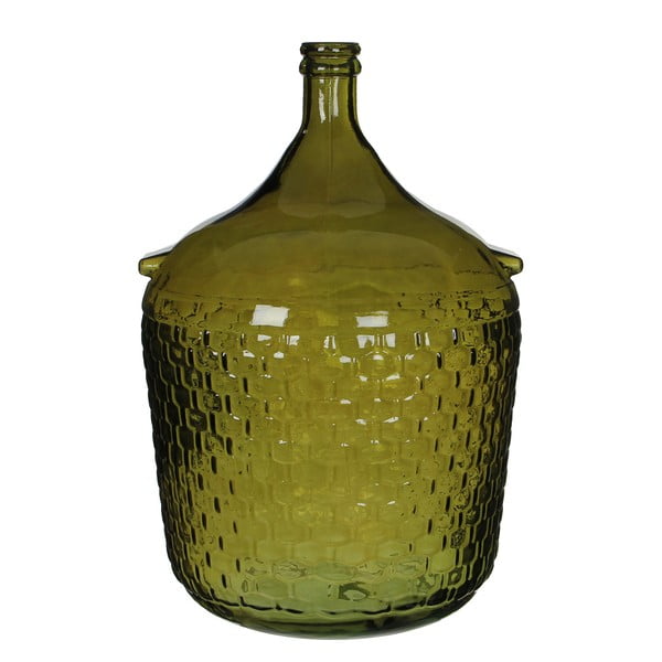 Zelená sklenená váza Mica Diego, 56 x 40 cm
