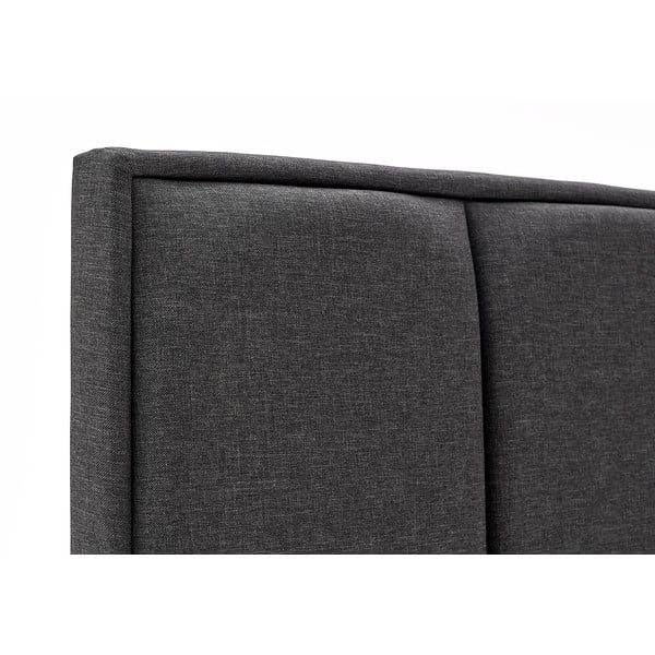 Tmavosivá dvojlôžková posteľ s úložným priestorom PreSpánok Wega, 180 x 200 cm-image-1