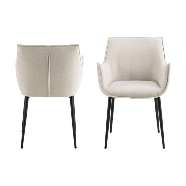 Krémovobiele čalúnené jedálenské kreslo Bonita – Actona-image-4