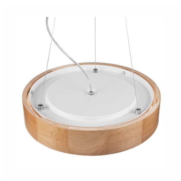 Hnedé závesné svietidlo so skleneným tienidlom ø 37 cm Eveline – LAMKUR-image-4