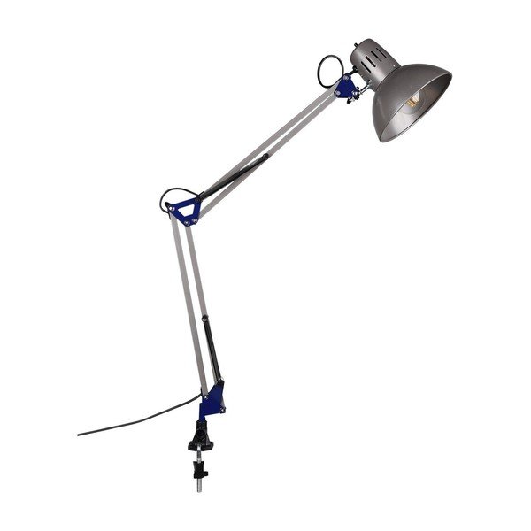 Stolová lampa s ohýbateľnou konštrukciou/s klipom v striebornej farbe (výška  73,5 cm) Tajo – Trio