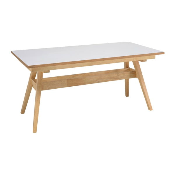 Biely jedálenský stôl s nohami z dubového dreva sømcasa Abbie, 150 × 90 cm