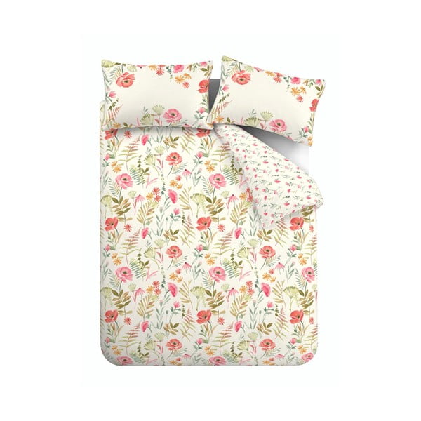 Krémové obliečky na dvojlôžko 200x200 cm Ella Poppy – Catherine Lansfield