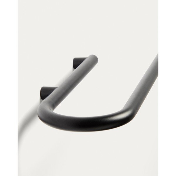 Čierny nástenný držiak na uteráky z nehrdzavejúcej ocele Arely – Kave Home-image-3