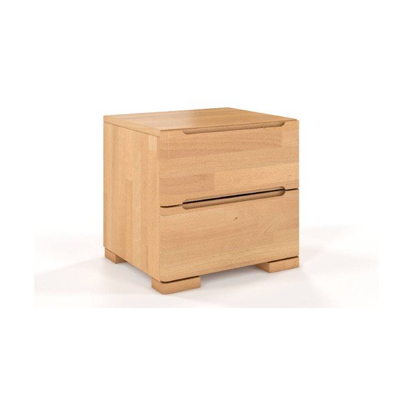 Nočný stolík z bukového dreva s 2 zásuvkami Skandica Sparta-image-2