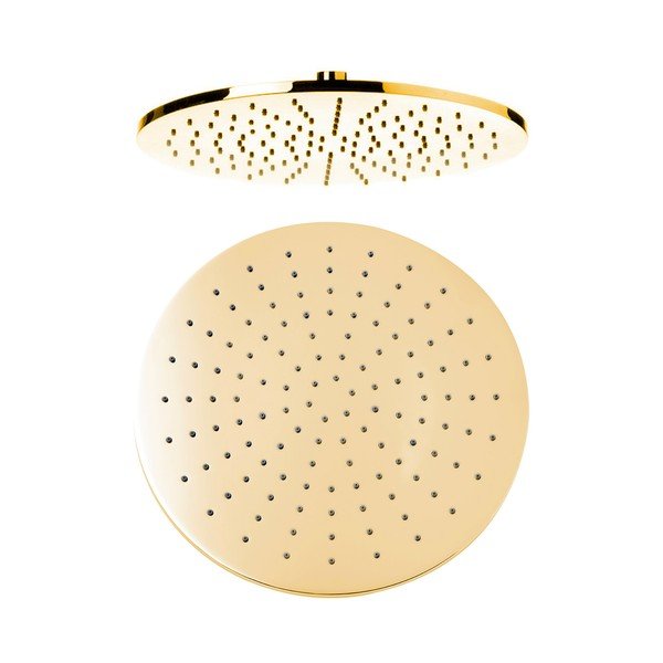 Mosadzná hlavová sprcha v zlatej farbe ø 30 cm – Sapho