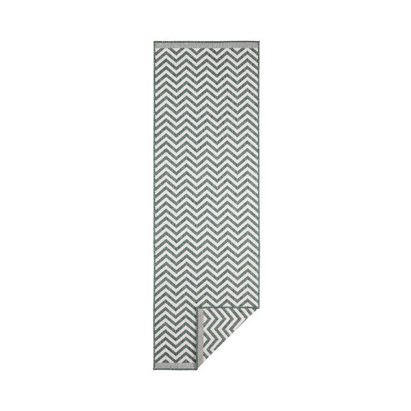 Zeleno-krémový obojstranný vysokoodolný behúň Bougari Twin Supreme Mismo, 80 × 350 cm-image-1
