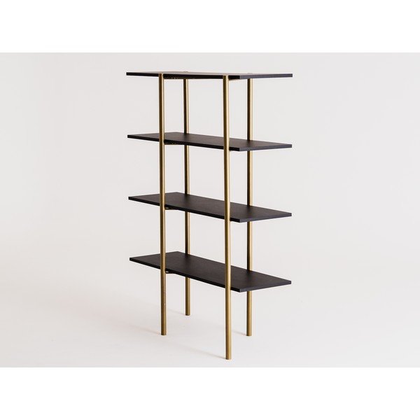 Knižnica v čierno-zlatej farbe 110x150 cm Rave - CustomForm-image-3