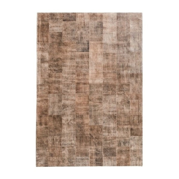 Svetlohnedý koberec z pravej kože Fuhrhome Ankara, 170 × 240 cm