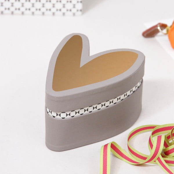 Úložný box v tvare srdca Caroline Gardner Hearts Trinket Box