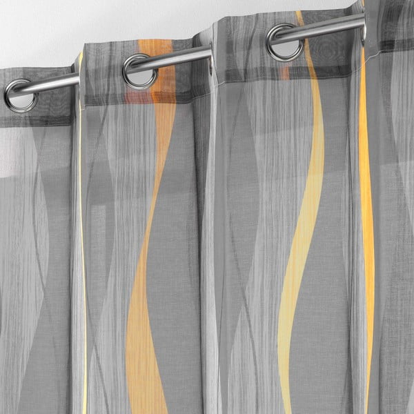 Sivá voálová záclona 140x240 cm Ondulys – douceur d'intérieur-image-1