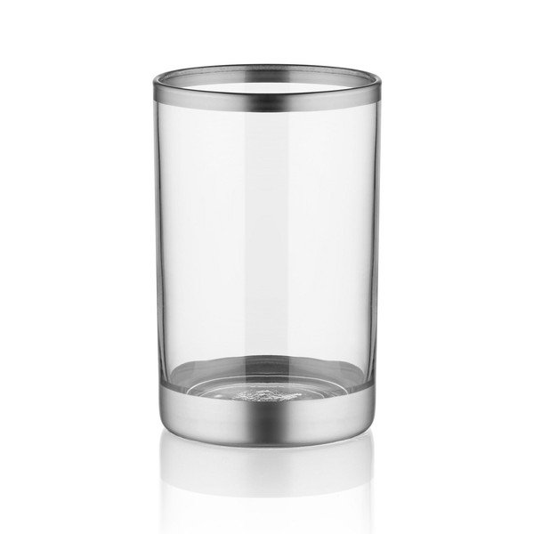 Sada 6 pohárov Mia Glam Silver, 100 ml