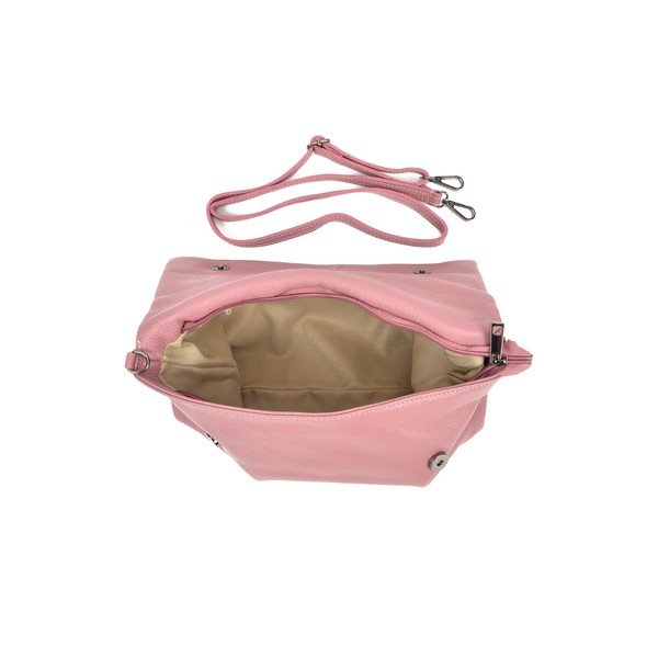 Ružová kožená kabelka crossbody Roberta M Elisa-image-3