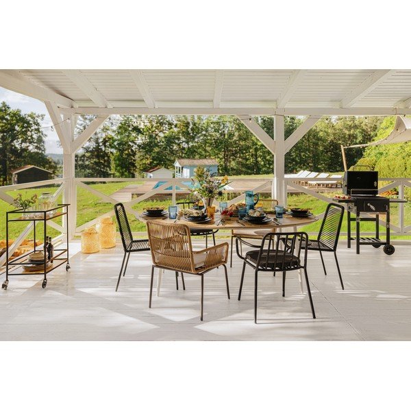 Čierna záhradná stolička Bonami Essentials Kai-image-1