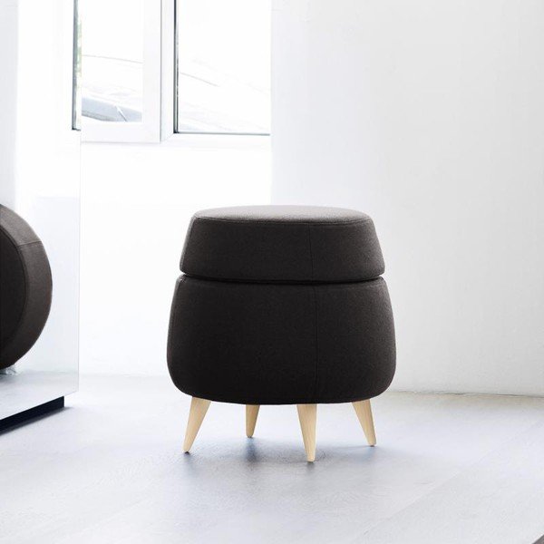 Antracitový puf s úložným priestorom Softline Pod-image-1