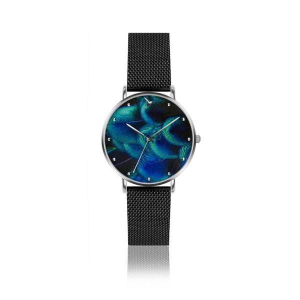 Dámske hodinky s remienkom z nehrdzavejúcej ocele čiernej farby Emily Westwood Dreamy