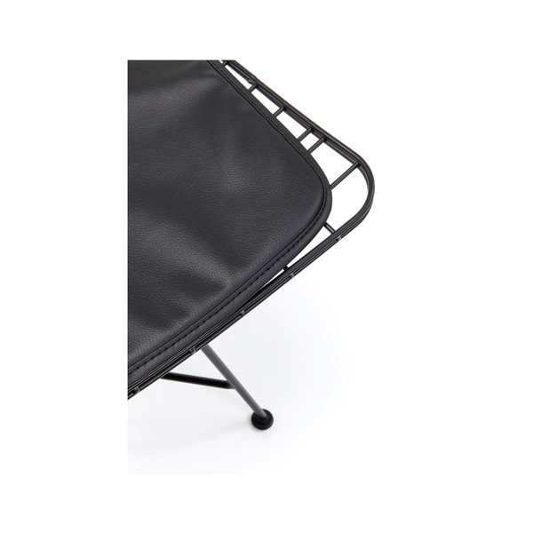 Čierna oceľová jedálenská stolička Kare Design Grid-image-4