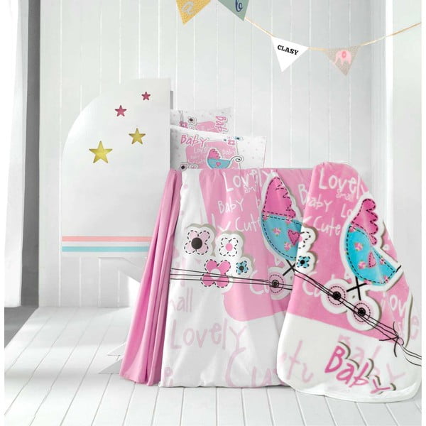 Set detských obliečok, plachty a deky Lovely Baby, 100x150 cm