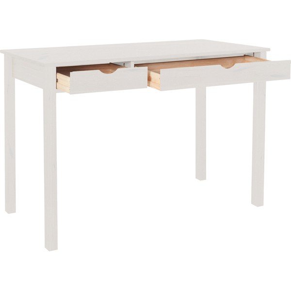 Biely pracovný stôl z borovicového dreva Støraa Gava, dĺžka 100 cm-image-1