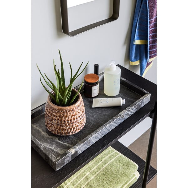 Súprava 2 čiernych mramorových tácok Hübsch Nena-image-1